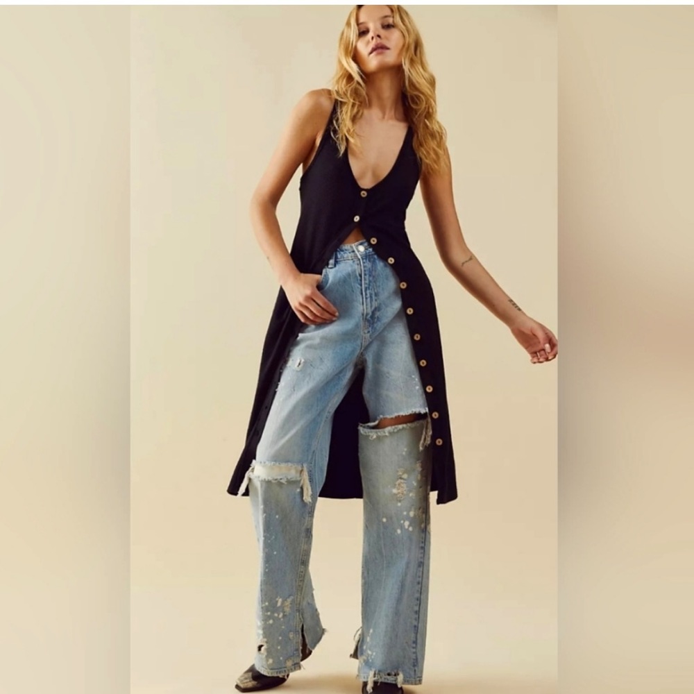 NWOT Free People Gia Long Vest